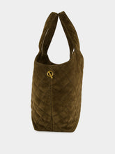 Saint Laurent Light Musk Icare Medium Quilted Suede Bag