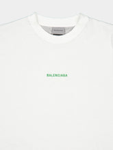 Balenciaga White and Apple Green Hybrid Double T-Shirt