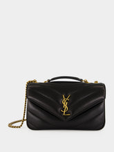 Saint Laurent Black Loulou Small Matelassé Lambskin Shoulder Bag