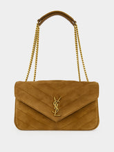 Saint Laurent Caramel Cognac Loulou Medium Suede Bag