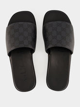 Gucci Black GG Canvas Slide Sandals