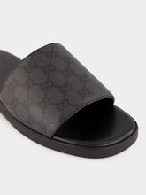 Gucci Black GG Canvas Slide Sandals