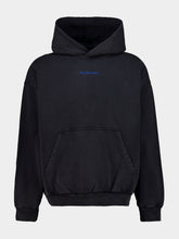 Balenciaga Faded Black Logo Hooded Sweatshirt