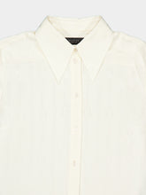Gucci Ivory Interlocking G Chain Silk Shirt
