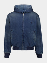 Gucci Blue Reversible Washed Denim Zip Jacket