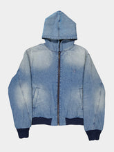 Gucci Blue Reversible Washed Denim Zip Jacket