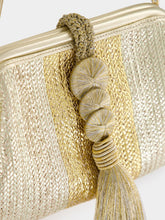 Serena Uziyel Gold and Silver Alessa Clutch Bag