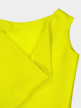 Balenciaga Yellow Draped Back Wool Top