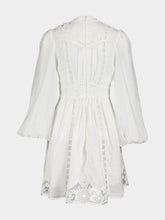 Zimmermann August Plunge Lace Detail White Dress
