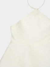 Balenciaga Ivory Halter Neck Wool Mini Dress