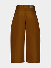Balenciaga Camel Cotton Bermuda Wide-Leg Pants