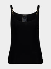Gucci Black Viscose Crêpe Jersey Horsebit Top