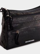 Balenciaga Black Explorer Double Pouch Messenger Bag