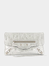 Balenciaga Silver Le City Leather Clutch