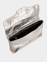 Balenciaga Silver Le City Leather Clutch
