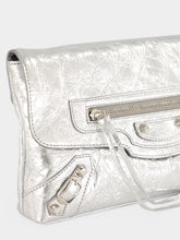 Balenciaga Silver Le City Leather Clutch