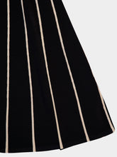 Zimmermann Black Crush Stripe Midi Skirt