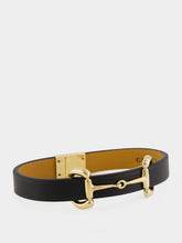 Gucci Black Leather Horsebit Bracelet