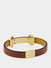 Gucci Brown Leather Horsebit Bracelet