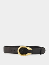 Gucci Black Leather Dionysus Wide Belt