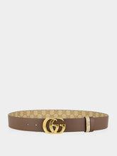 Gucci Sand and Brown Reversible GG Belt