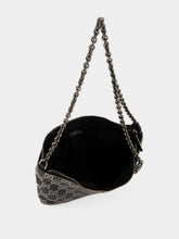 Gucci Black and Silver GG Metallic Evening Bag