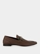Gucci Brown Leather Como Horsebit Loafers