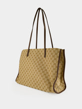 Gucci Sand and Brown GG Londra Large Tote Bag