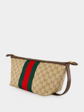 Gucci Sand and Brown Small GG Toiletry Case with Web
