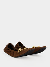 Gucci Dark Brown Nubuck Prima Ballet Flats