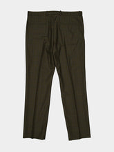 Gucci Dark Green Checked Wool Trousers