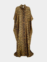 Gucci Leopard Print Silk Maxi Dress