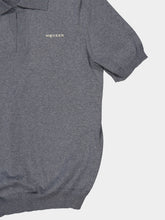 McQueen Grey Wool Short Sleeve Polo