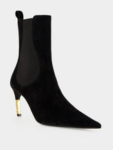 Gucci Black Leather Pointed-Toe Ankle Boots