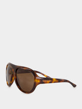 Gucci Brown Tortoiseshell Pilot Sunglasses