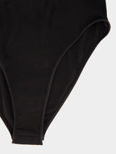 Saint Laurent Black Cassandre Backless Jersey Bodysuit