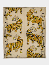 Ornate Beige Suzani Killim Hand Embroidered Wool Rug