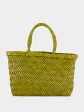Dragon Diffusion Bamboo Green Mini Flat Gora Leather Tote