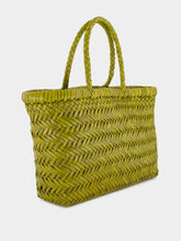 Dragon Diffusion Bamboo Green Mini Flat Gora Leather Tote