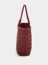 Dragon Diffusion Bordo Mini Flat Gora Woven Leather Bag