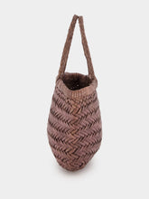 Dragon Diffusion Brown Mini Flat Gora Woven Bag