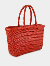 Dragon Diffusion Mini Flat Gora Basket Bag in Poppy Red