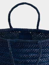 Dragon Diffusion Steel Blue Mini Flat Gora Woven Leather Bag