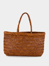 Dragon Diffusion Mini Flat Gora Tan Woven Bag