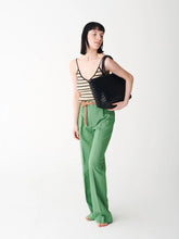 Dragon Diffusion Black Triple Jump Small Woven Leather Tote