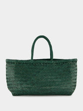 Dragon Diffusion Forest Green Triple Jump Handwoven Leather Tote
