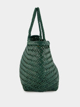 Dragon Diffusion Forest Green Triple Jump Handwoven Leather Tote