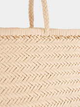 Dragon Diffusion Natural Triple Jump Big Woven Leather Tote