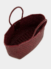 Dragon Diffusion Bordo Triple Jump Small Woven Leather Tote