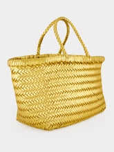 Dragon Diffusion Triple Jump Small Basket Bag in Gold